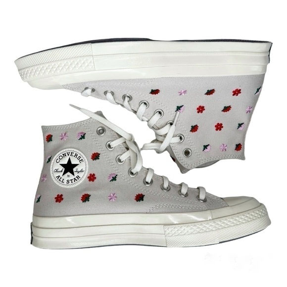 CONVERSE Chuck 70 Floral Embroidery High Top Sneaker size 9.5 - Picture 12 of 16